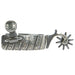 1in Silver Bar Mounted with 10pt Rowel Spurs
