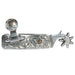 1in Silver Floral Mounted with 7pt Rowel Spurs
