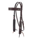 Diamond Basket Stamp Heavy Oil Wide Browband Headstall