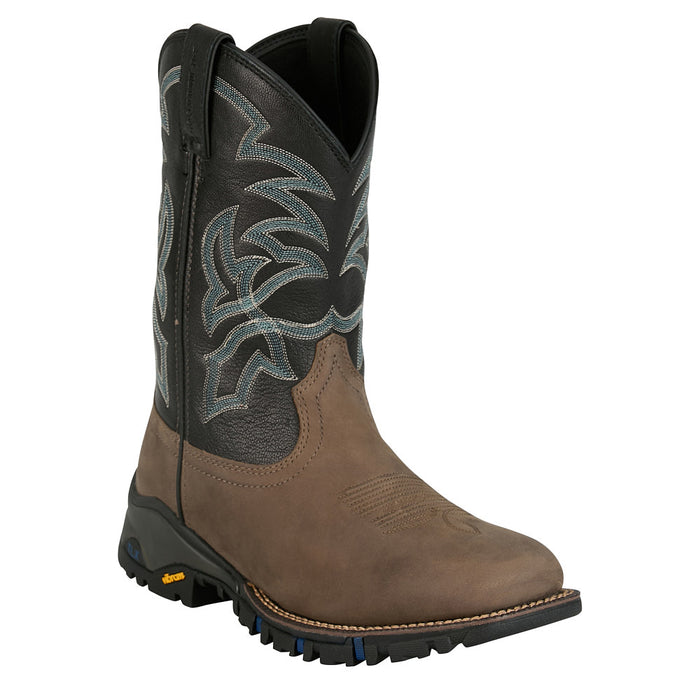 Men's Roustabout Grey 11In Top Wide Square Soft Toe Work Boot