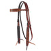 Braided Lace Two Tone Chestnut Natural Browband Headstall