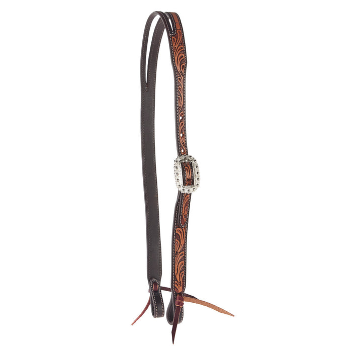 Two Tone Scroll Tooling Slit Ear Headstall
