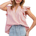 Women's Tomato Thin Striped Top
