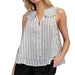Women's Black Stripe Sleeveless Top