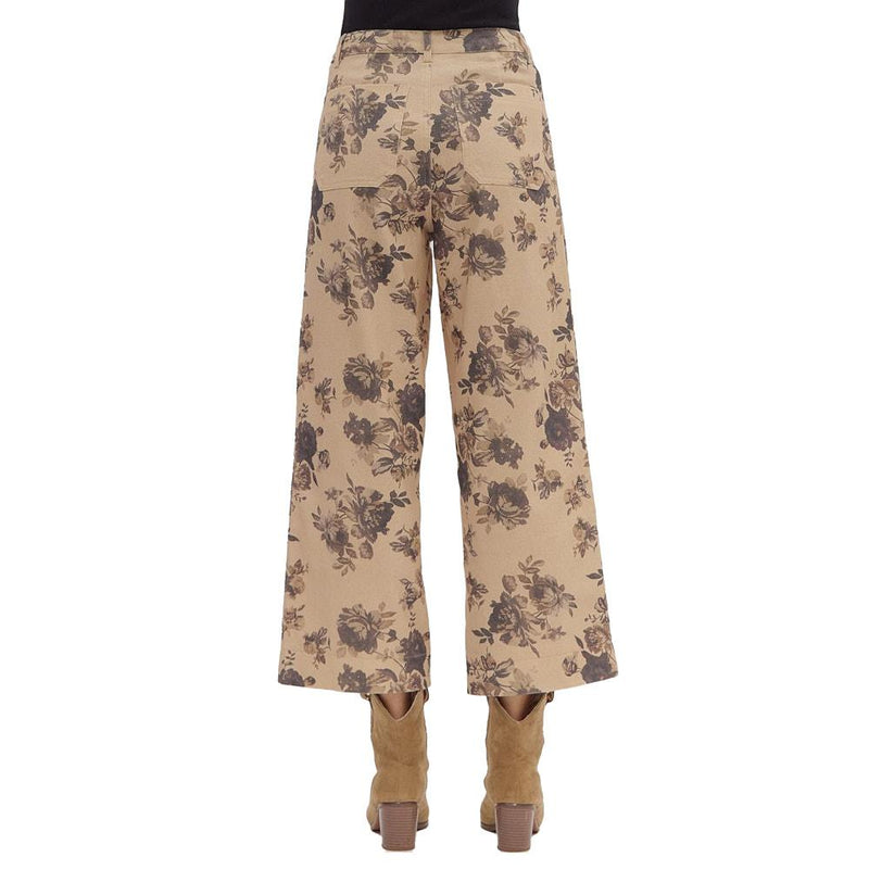 Women's Taupe Print Pants