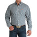 Men's Blue Plaid Button Shirt