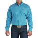 Men's Blue Small Print Shirt