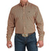 Men's Copper Tan Print Long Sleeve Shirt