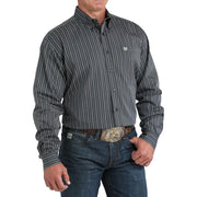 Men's Dark Grey Stripe Shirt