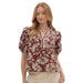 Women's Wine Print Top