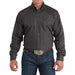 Men's Dark Grey Paisley Print Shirt