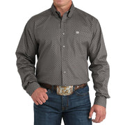 Men's Grey Print Shirt