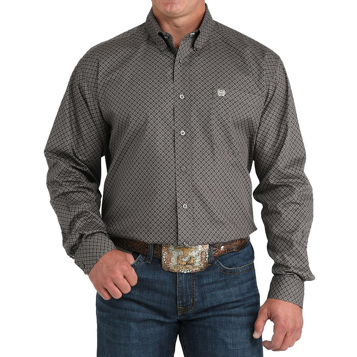 Men's Grey Print Shirt