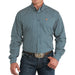 Men's Teal Circle Print Shirt