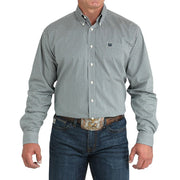 Men's Teal Print Stretch Shirt