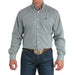 Men's Teal Print Stretch Shirt