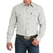 Men's Cream Print Modern Fit Shirt