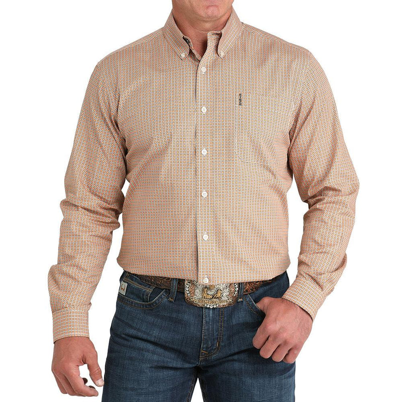 Men's Coral Print Modern Fit Shirt