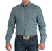Men's Teal Print Modern Fit Shirt