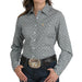 Women's White Print Button Shirt
