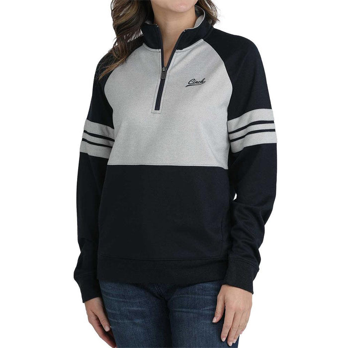 Women's Navy 1/4 Zip Pull Over
