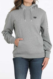 Women's Grey Arm Logo Hoodie