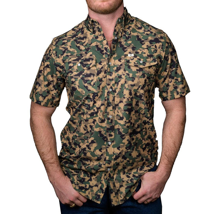Men's Camo Snap Short Sleeve Shirt