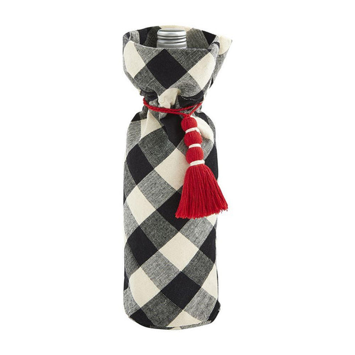 Black Buffalo Check Wine Bag