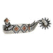 1in Band Diamond Silver Mount 12pt Rowel Spur