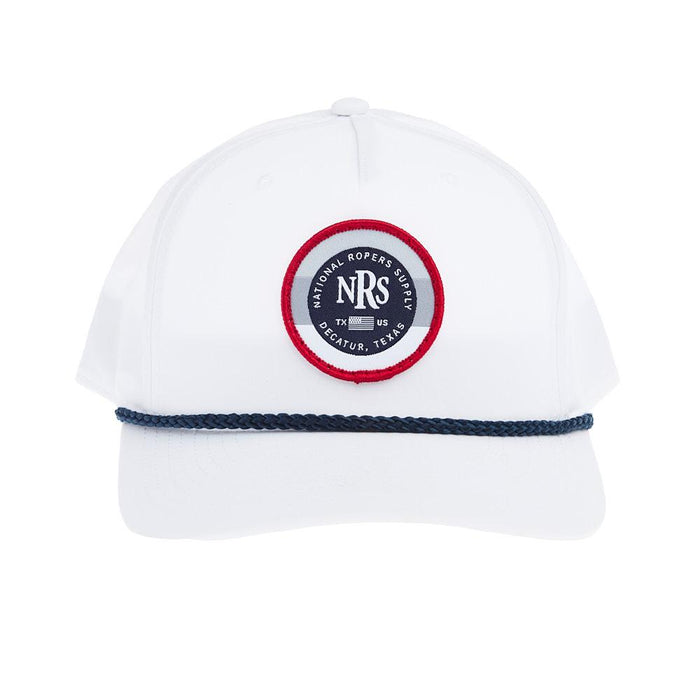 Decatur, Texas White with Navy Rope Round Logo Cap