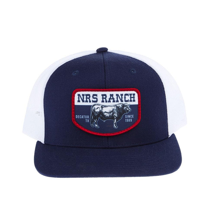 Decatur Ranch Bull Logo Navy & White Cap