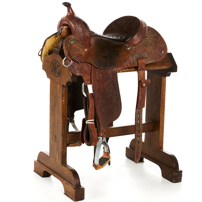 Used 14in 7/8 Floral Flex Tree Barrel Saddle