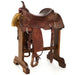 Used 16.5in 1/2 Breed Wyoming Flower and Spider Stamp Combo Cutting Saddle