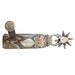 Silver Floral 1in Band 8pt Rowel Spurs