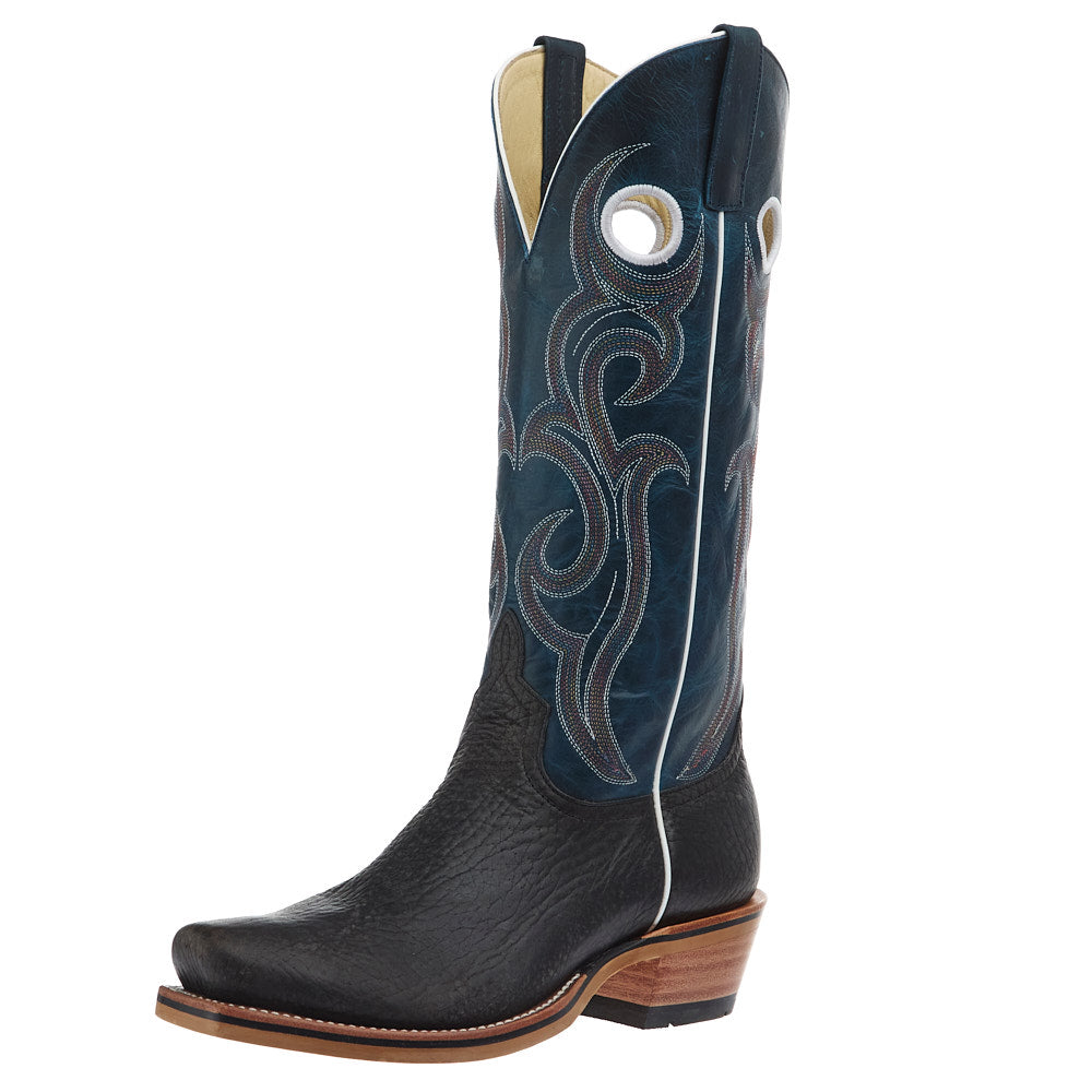 Horse Power Top Hand Men's Black Rock Shrunken Bullhide Vamp 15in Blue