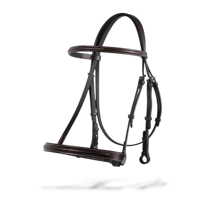 Fancy Stitched Hunter Bridle with 1" Noseband and Laced Reins