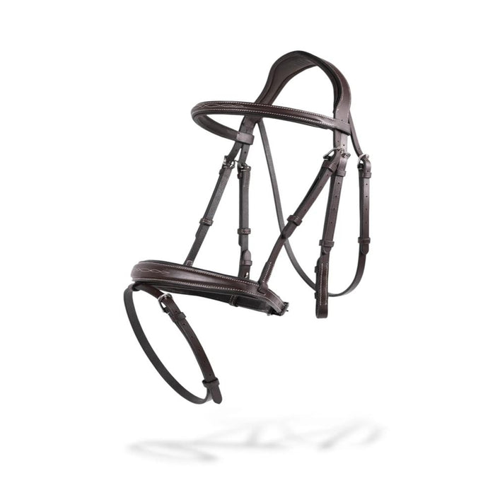 Padded Jumper Bridle with Removable Flash & Rubber Reins