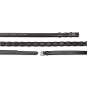 Raised Fancy Stitched Leather Laced Reins