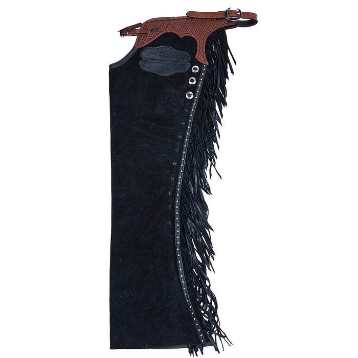 Black Silver Spot Medium Chaps