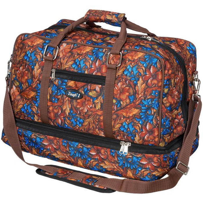 Blue Carved Duffle Bag