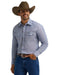 Men's Cowboy Cut Western Chambray Snap Long Sleeve Work Shirt