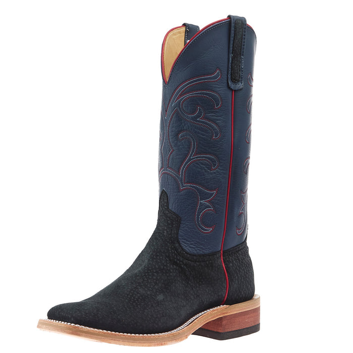 Men`s Ride Ready Grey Carpincho Vamp 13in Navy Waxy Kansas Top Boot