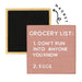 Grocery List Fridge Magnet