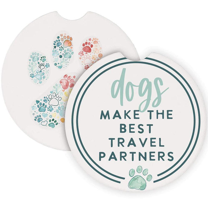Dogs Make The Best Travel Partners Car Coasters