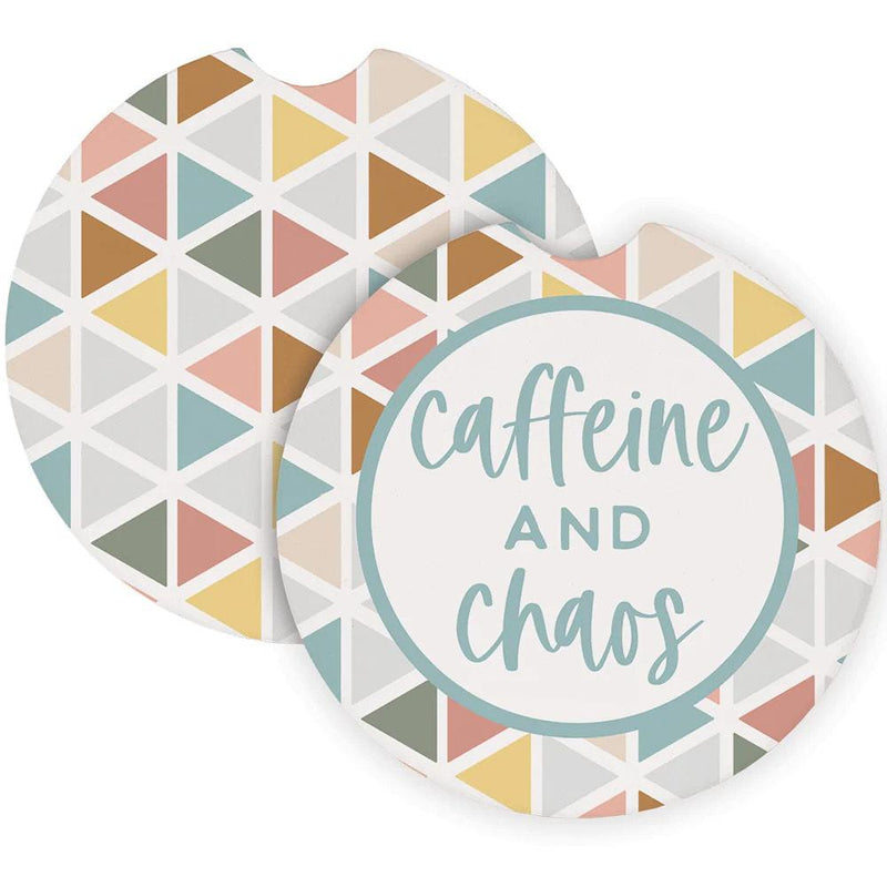 Caffeine And Chaos Car Coasters