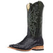 Men's Black Full Quill Ostrich 13" Emerald Explosion Top