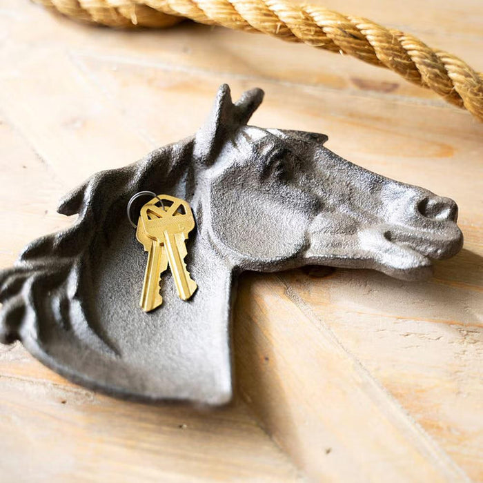 Horse Head Cast Iron Trinket Dish