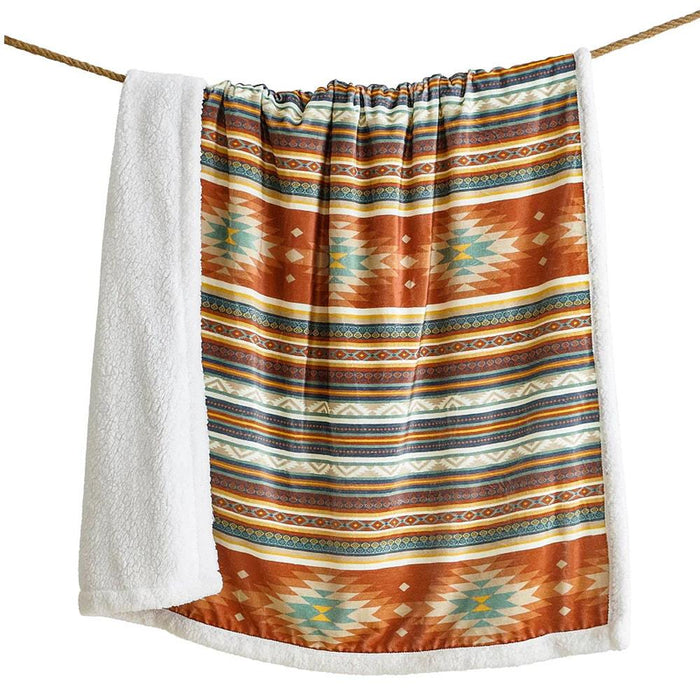 Del Sol Campfire Sherpa Throw Blanket