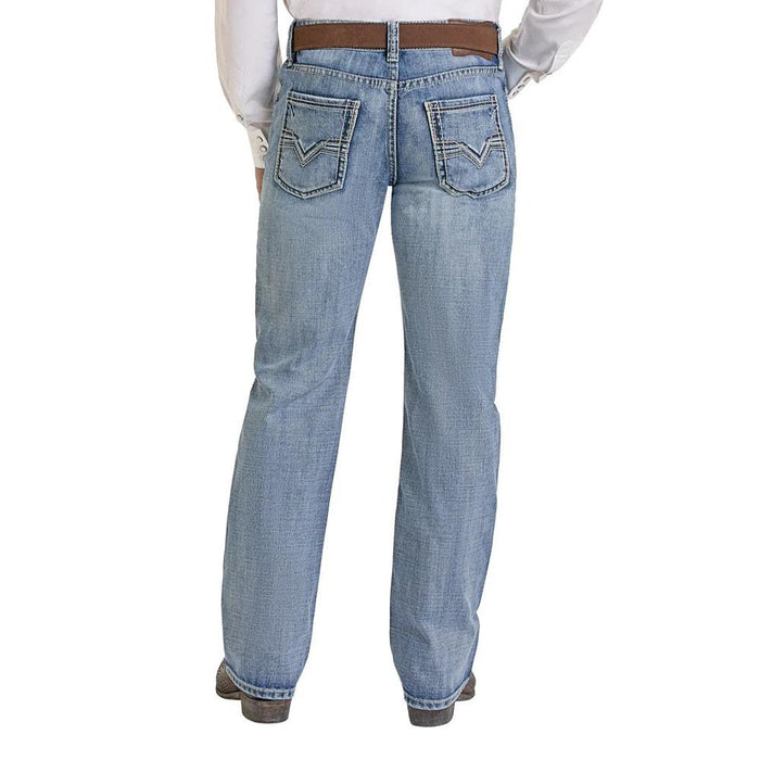 Men's Light Wash Straight Leg Jeans