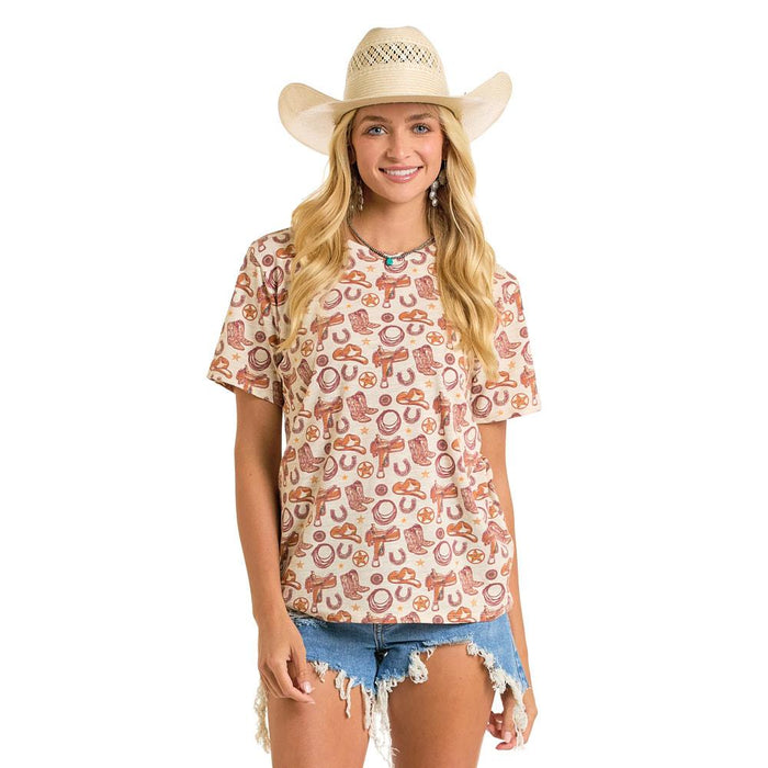 Women's Conversational Print Tee Shirt
